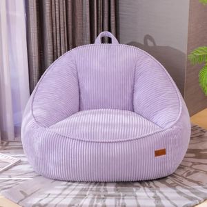 UODERS Giant Bean Bag Chair for Adults, Teens and Kids, Cozy Fluffy Corduroy Beanbag Chair with Filler, Large Floor Lounge Sofa for Living Room, Bedroom, Dorm, Gaming and Reading(L-Lightpurple)