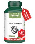 VORST Horny Goat Weed For Men Extra Strength 180 Vegan Capsules | 20,000mg Dry Equivalent Per Serving | Powder Pills | Hornygoatweed