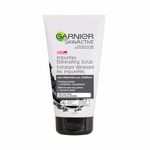 Garnier Clean Plus Impurities Scrub, Charcoal-Infused, Cleansing Pores and Blackheads For Oily Skin, 150 mL