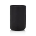 Essentra Home Matte Black Bathroom Tumbler Cup for Vanity Countertops, Also Great As Pencil Pen Holder and Makeup Brush Holder