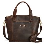 S-ZONE Genuine Leather Satchel Bags for Women Crossbody Tote Top-Handle Handbag Shoulder Purse Medium