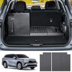 OUSUWO Backrest Mats for Toyota Highlander 2020-2024, 7 Seats Cargo Backrest Mat, Custom Fit Seats Back Protector Mat, Car Truck Liner for Toyota Highlander 2023 2020 2021 2022 2024 (Backrest Mat)