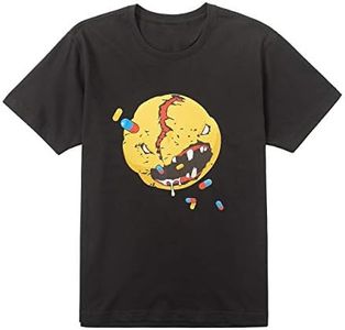 saounisi Graphic Tee, Out Outfits Gifts Cool Men's Women Short Sleeve T-Shirt Cotton Best Cosplay Tee Shirts Retro Game Art Style Black Graphic Men Tshirt, Medium
