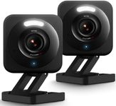 WYZE Cam v4, 2K HD Wi-Fi Smart Home Security Camera, Indoor/Outdoor Use, Pet/Baby Monitor, Motion Activated Spotlight/Siren, Enhanced Color Night Vision, 2-Way Audio, Black, 2 Pack