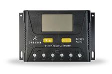 40Amp Solar Charge Controller with LCD Display. 12V/24V PWM - Auto-Detect Solar Charge Controller. Industrial Grade Design.