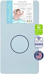 Dream On Me Starbright Breathable Fiber Crib and Toddler Mattress, Greenguard Gold Certified, Blue Mist