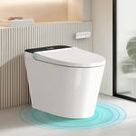 Bazyths Smart Toilet with Built-in Tank & Bidet Auto Open/Close Foot Sensor Flush Dryer Heated Seat Soft Close Elongated One-Piece, 12" Rough in (ZY695A)