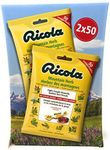 100 Ricola Mountain Herb 2 X 50 Lozenges - No Sugar Added - Cough Suppressant Throat Lozenges