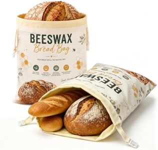 AONGAN Beeswax Bread Bag for Sourdough & Artisan Bread Storage - 2 Pack