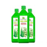 Pharma Science Aloefit | Aloe Vera Juice (with Pulp) | Rejuvenates Skin and Hair | Natural Juice for Body Detox | No Added Sugar | Boost Immunity - 1000ml (Pack of 3)