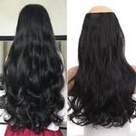 BEAUTRISTRO Hair Extensions For Women 5 Clips 24 Inch Black Curly/Wavy Hair Extensions And Wigs For Girls To Increase Instant Length And Volume