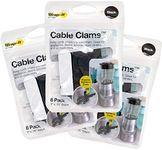 Wrap-It Storage Cable Clams - 3" Black (24-Pack) - Hook and Loop Cable Holder Cord Management Cable Clips Organizers for Holding Cords and Wire in Place