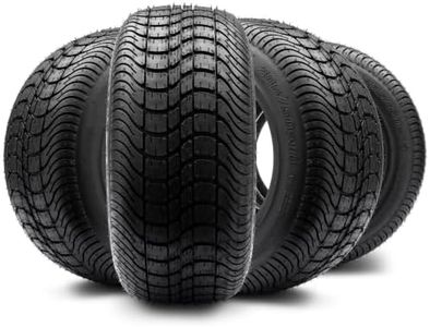 Arisun Cruze 205/50-10 Golf Cart Tires, Set of 4, Heavy Duty 4-Ply Low Profile DOT Approved Street Tires, Turf-Safe Non-Directional All-Weather Tread Replacement Tires, Fits Most 10" Golf Cart Rims