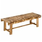 Outsunny 2-seater Outdoor Indoor Garden Wooden Bench Patio Loveseat Fir 110L x 38W x 35H cm Carbonised