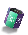 Ticktime Pro Pomodoro Timer, Productivity Cube Timer, Magnetic Flip Timer, Pause & Resume, Mute, Vibrate & Adjustable Sound Alert, for Task, Work, ADHD, Meeting, 3/5/10/15/25/30min & Custom Countdown