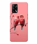 RINPAK Printed Colorful Hard Back Case Cover & Compatible for Oppo A74 5G | Cute Birds Couple Theme (Multicolor) - D1077