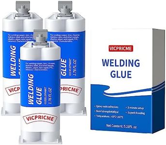 VICPRICME Metal Glue, 1.76oz 2 Part Liquid Metal Welding Epoxy Glue, Marine Filler Repair Putty, High-Temperature Resistant Heavy Duty ab Glue(3 pcs)