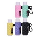 HEYSKAY 5PCS Lip Balm Holder Keychain Lipstick Sleeves Keychain Lip Gloss Holder Chapstick Elastic Sleeves(Yellow/Purple/Pink/Aqua/Black)