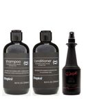 Dimples Shampoo, Conditioner and Gel Spray (3-in-1 Set) for Synthetic Hair Wigs - Nourishing, Non-Sticky & Revitalize Fibre Hair - Cruelty-Free Premium Quality Haircare Kit (Black or White Bottle)