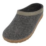 Haflinger Unisex Adult Grizzly Torben Slippers,Graphite 77, 4 UK (37 EU)