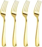 Liacere 200pcs Gold Plastic Forks -