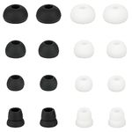 Replacement Earbud Tips Silicone Ear Tips Earbuds Buds Set Compatible with Powerbeats 1/2/3 Wireless Beats by Dre Headphones,8 Pairs Earbud Cap(Black+White)