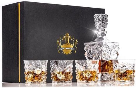 Don Vassie Luxury Whisky Decanter Set with 4 Glasses-DAINTREE RAINFOREST