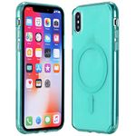 Tigowos Translucent Magnetic Phone Case for iPhone Xs Max with MagSafe Wireless Charging Anti-Yellow Anti-Fingerprint Shockproof Protective Case for iPhone Xs Max(6.5"), Green