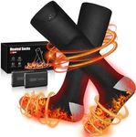 Heated Socks, Heated Socks for Men and Women, the Solution for Cold Toes in 2023-5V 5000 mAh Rechargeable Heating Socks for Skiing, Sports, Outdoor, Camping, Hiking and Motorcycle