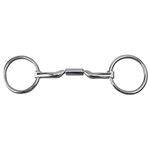 Myler Wide Loose Ring Low Port Comfort Snaffle Bit, Stainless Steel Horse Training Mouthpiece MB04 | Level 2, 6"