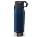 Aladdin CityPark Thermavac Twin Cup Bottle 1.1L Navy Blue – BPA FREE Stainless Steel Bottle with Built in Twin Cup - Keeps Cold or Hot for 25 Hours - Leakproof - Dishwasher Safe