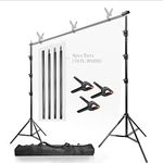 LimoStudio (Heavy Duty) 10 ft. Wide x 9.6 fit. Tall Backdrop Stands, High Stability with Thicker Pole Diameter, Adjustable Width & Length, Background Support System Kit with Accessories, AGG1114