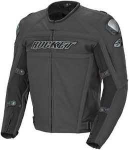 Joe Rocket Speedmaster Men's Leather Motorcycle Jacket (Stealth Black, Size 50)