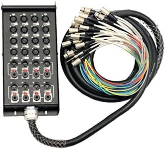 Seismic Audio - SALS-16x8x25-16 Channel 25' Pro Stage XLR Snake Cable (XLR & 1/4" TRS Returns) for Recording, Stage, Studio use