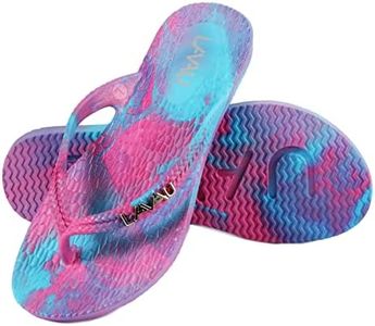 LAVAU Women Waterproof Flip Flops, Shower & Water No-Slip Sandals for Pool and Beach W-taolan-9
