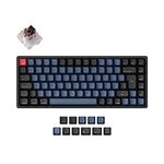Keychron K2 Pro 75% ISO-UK-Layout RGB Backlight Hot-Swappable Wireless/Wired Mechanical Keyboard, QMK/VIA Programmable Macro K Pro Brown Switch ABS Keycap for Mac Windows Aluminium Frame