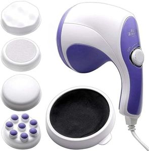RFV1 Relax Spin Tone Body Full Body Massager Electric Machine with 3 Massage Heads for Pain Relief and Relaxation, For Back, Leg & Foot,Blue