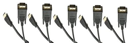 C&E 5-Pack HDMI Male to DVI Male CL2 Rated 10 Feet, CNE544083