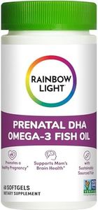 Rainbow Light Prenatal Vitamin, Omega-3 Fatty Acids & Prenatal DHA, Multivitamin for Women, Gluten Free, Promotes Baby's Brain Development & Eye Health, Easy To Digest, 60 Softgels