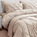 LANE LINEN King Size Comforter Set - 7 Pieces King Size Bed in A Bag, King Bedding Sets with Comforters, Sheets, Pillowcases & Shams, Bedding Set - Beige