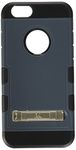 MyBat iPhone 6 Rubberized Tuff Trooper Hybrid Protector Cover with Stand - Retail Packaging - Ink Blue/Black