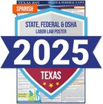 2023 Texas Spanish State and Federal Labor Laws Poster - OSHA Workplace Compliant 36" x 24" - All in One Required Poster - Laminated (Spanish)