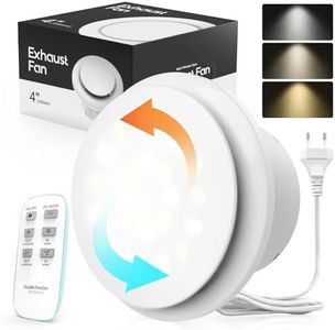 SBONNI Extractor de Baño 100 mm - Mejorado Ventilador Extractor de Aire Silencioso con Control Remoto, Bidireccional, 2 Velocidades y LED - Potente y Eficiente para Baño, Cocina, WC, Garaje y Sótano