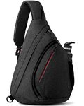 OutdoorMaster Sling Bag - Small Crossbody Backpack for Men & Women (Black)