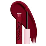 NYX PROFESSIONAL MAKEUP, Lip Lingerie XXL Matte Liquid Lipstick, Vegan Formula - 22 SIZZLIN' (Warm Red)