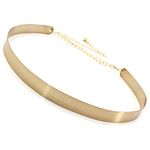 Shining Diva Fashion Celebrity Inspired Adjustable Metal Kamarband Waist Belt for Women and Girls (Golden) (13981wb)