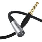 EBXYA XLR to TRS Male XLR to Jack 2M/6ft 2packs, Balanced XLR to 1/4inch 6.35mm Jack Microphone Cable Interconnect Cord Patch Lead