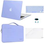 MOSISO Compatible with MacBook Air 13 inch Case (A1369 A1466, Older Version 2010-2017 Release), Plastic Hard Shell Case & Sleeve Bag & Keyboard Cover & Webcam Cover & Screen Protector, Serenity Blue