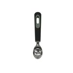 FACKELMANN PRO Ice Cream Scoop, Multi-Functional Gelato Sorbet Spoon & Server, Dessert & Cookie Scoop, Mashed Potato & Fruit Baller, Stainless Steel, Soft Touch Handle, 20.5x4x2.5cm, Black & Grey