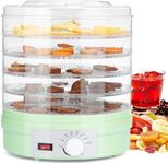 Advwin Food Dehydrator, Food Dryer with 5 Removable Trays, 35-70℃ Adjustable Temperature Controls for Jerky Meat Herbs Fruit, Bread - Green